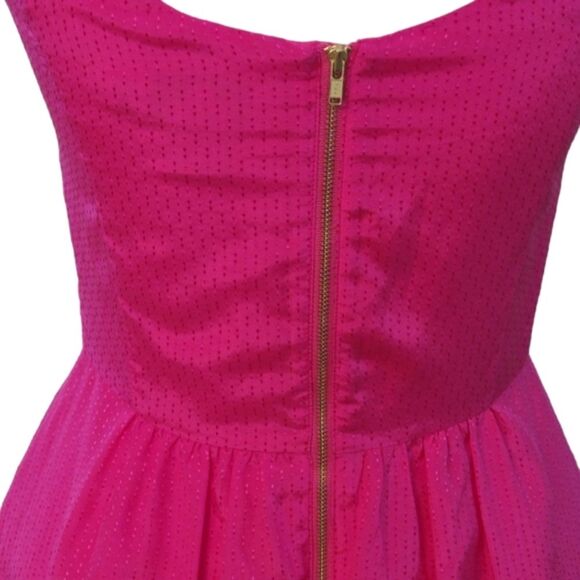 Vineyard Vines Pink Dobby Sleeveless Dress Silk Blend BARBIE size 0 - Picture 5 of 10